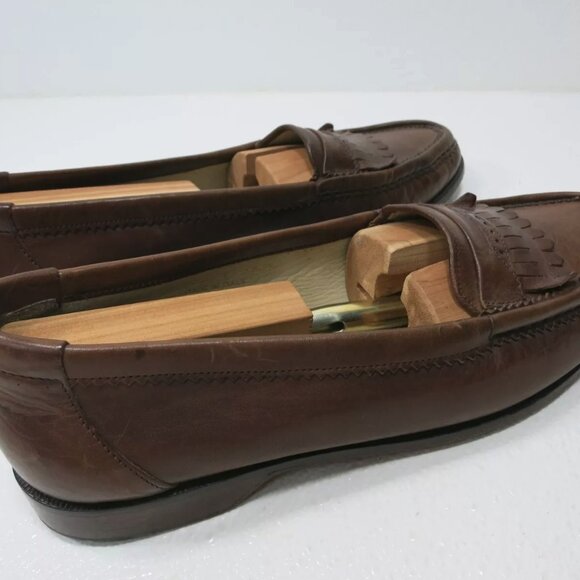 Steeple Gate Kiltie Leather Casual Footwear Men\'s Loafers Shoes Italy Sz 10.5 D